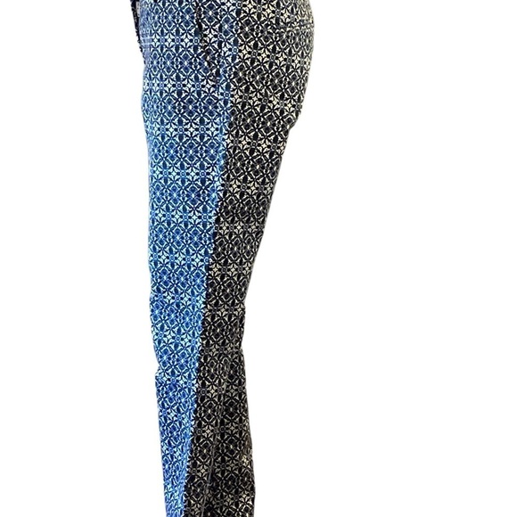 Katherine Barclay Montreal Womens Pants Size 4 Blue White Paisley - Picture 6 of 16